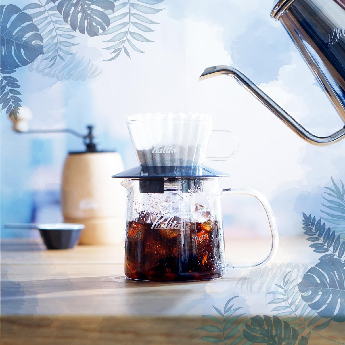 Kalita Wave 185 dripper flat-bottom design supports even saturation and consistent flavor.