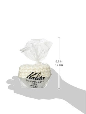 Kalita Wave 155 white filter bottom view improves drainage and cleanup.