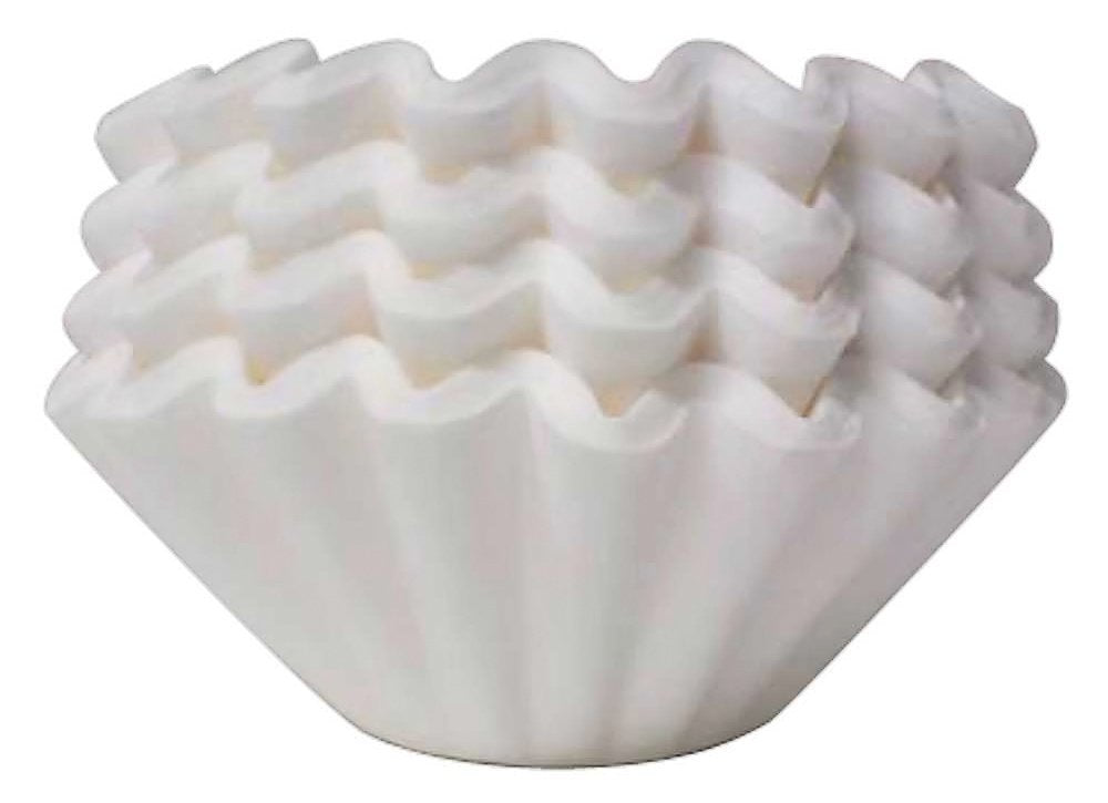 Kalita Wave 155 white filter in-use, ideal for two-cup sessions.