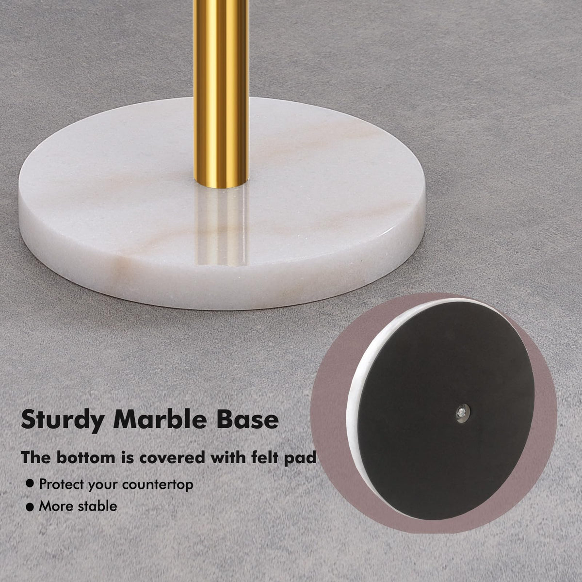 Kalitro brushed nickel pole detail adds a modern kitchen accent
