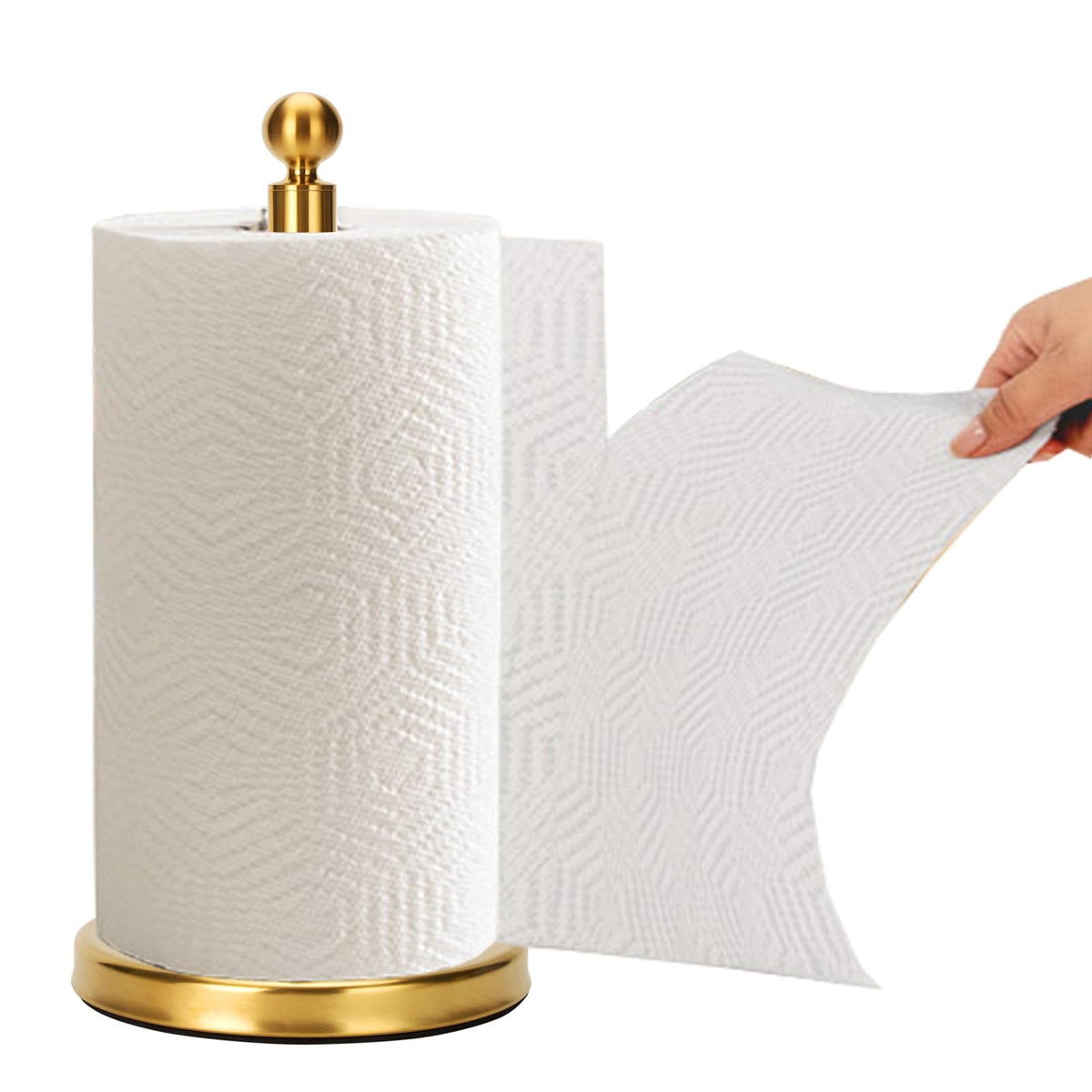 Kalitro gold paper towel holder base for stable countertop setup