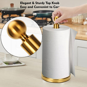 Kalitro brushed gold finish complements modern kitchen decor
