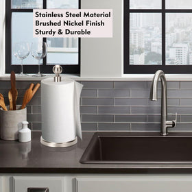 Kalitro paper towel holder includes screwdriver for quick assembly.