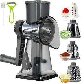 KalraMay cheese grater with handle shows ergonomic grip for easy shredding