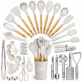 Kaluns 50pc silicone utensils set for safe nonstick cooking