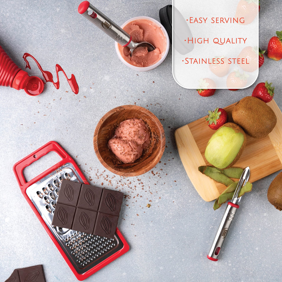 Kaluns dishwasher-safe kitchen tools, quick cleanup after meals and batch cooking.
