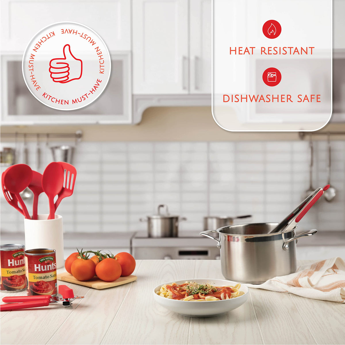 Kaluns heat-resistant utensils up to 350°F, ideal for simmering and pan searing.