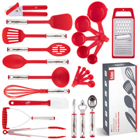 Kaluns kitchen utensils set collection on the counter, versatile for everyday cooking tasks.