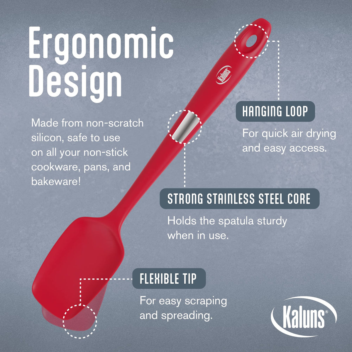 Kaluns silicone spatula set small-spatula for delicate ingredients and corners