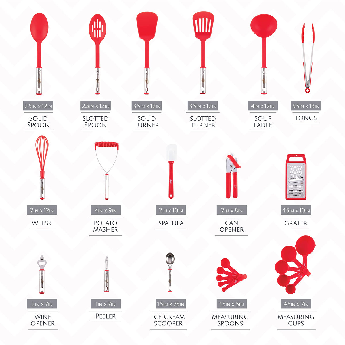 Kaluns spatula and soup ladle closeup, smooth nylon and stainless steel for safe stirring.
