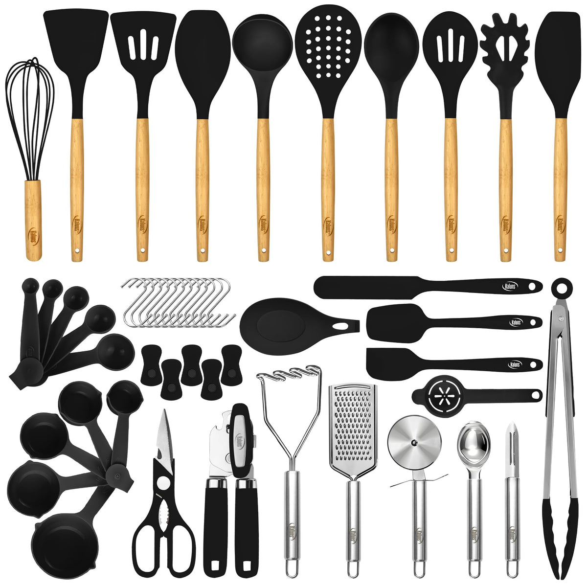 Kaluns utensil holder keeps tools organized on the counter.