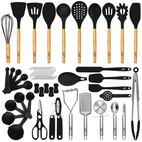 Kaluns utensil holder keeps tools organized on the counter.