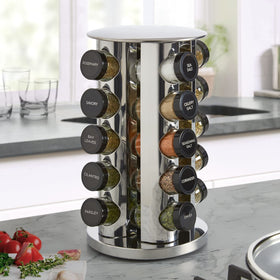 Kamenstein included spices array offers ready-to-use flavors like basil and oregano.