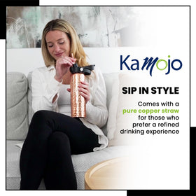 Kamojo artisan craft in hammered copper adds timeless style.
