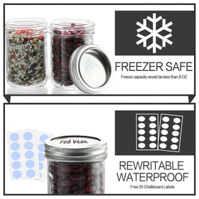 KAMOTA glass jar with whiteboard labels for easy organization.