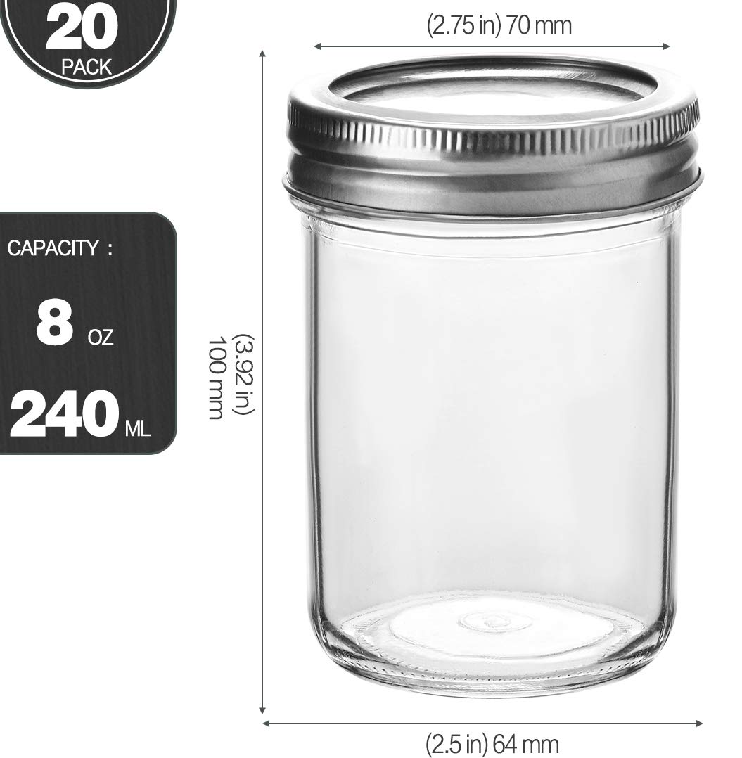 KAMOTA wide-mouth glass jar showing contents clearly for easy access.