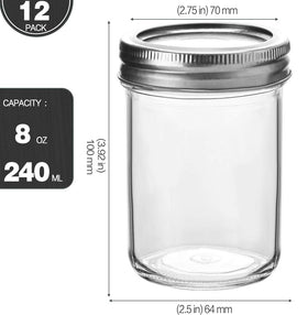 KAMOTA wide-mouth jar with bands, perfect for honey or spices.