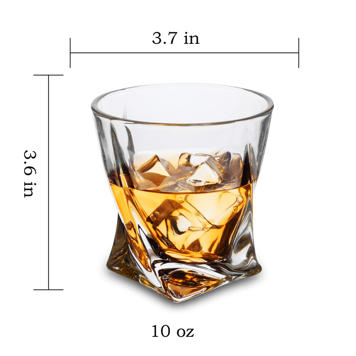 KANARS crystal 10oz old-fashioned glass showcases clarity for neat pours