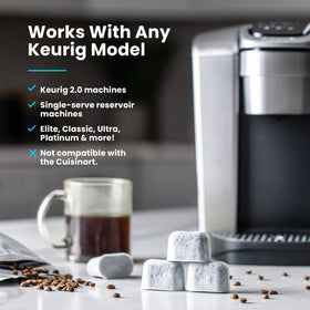 K & J Keurig charcoal filter close-up demonstrates activated charcoal for cleaner coffee