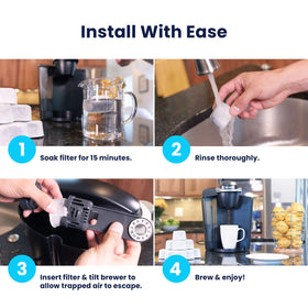 K & J Keurig filter compatibility chart highlights SMART and Classic brewer families