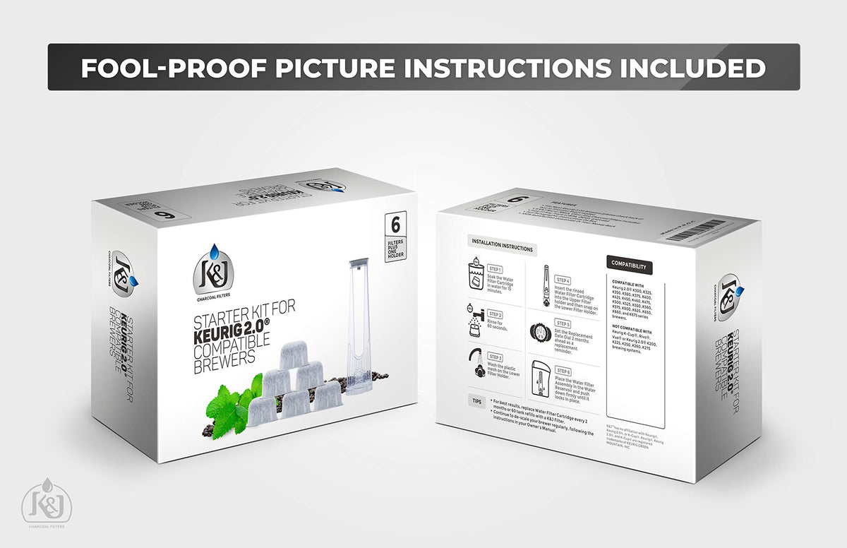 K&J Keurig side-reservoir compatibility for many brewer models ensures flexible use.