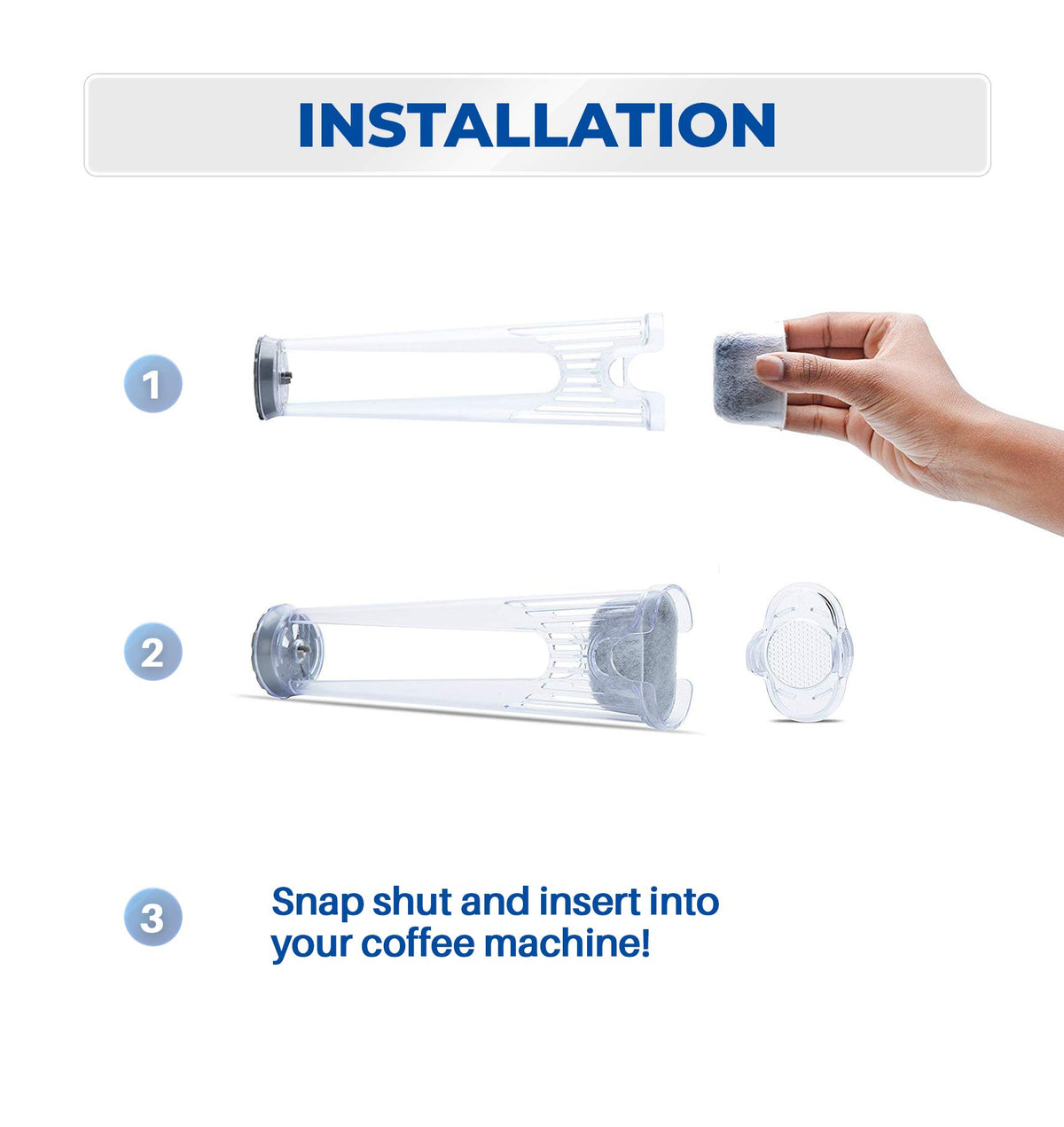 K&J Keurig starter kit inside view shows simple, mess-free installation.