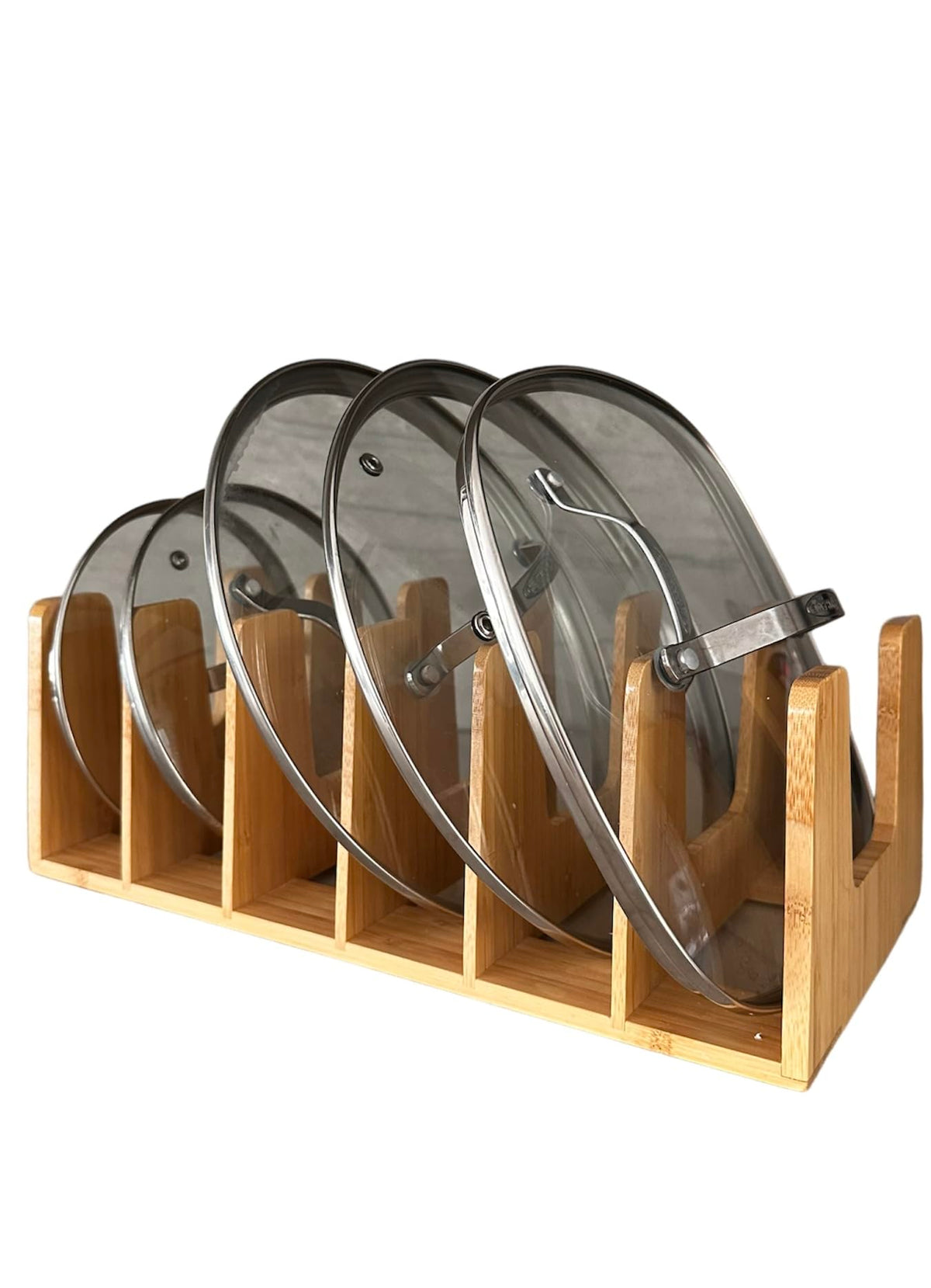 KANDOHAUS kitchen cabinet organizer bamboo in action, keeping cabinets tidy and accessible.