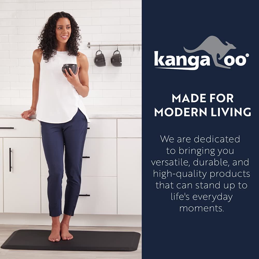KANGAROO warning label on edge curl for indoor use