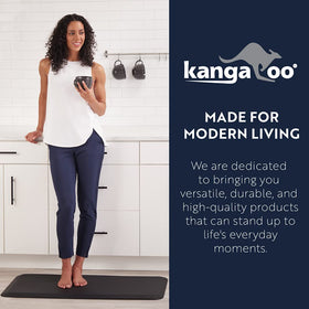 KANGAROO warning label on edge curl for indoor use