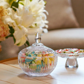 kanpura clear jar reflects light to enhance decor