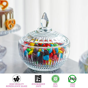 kanpura glass candy dish is dishwasher safe for easy cleanup