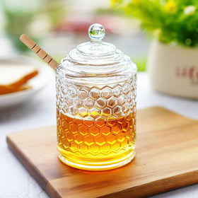 kanpura honey container with lid keeps contents fresh