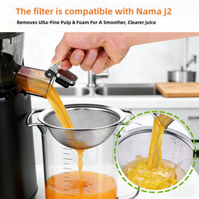 KANSHENDH-US stainless steel filter for Nama J2 reduces pulp residue.