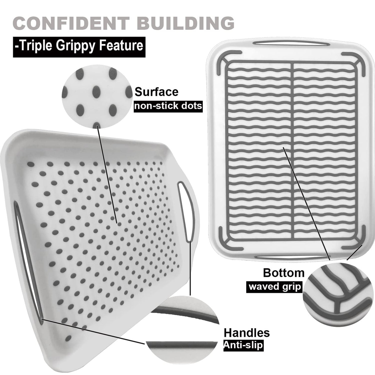 KAQAHIDO dishwasher safe tray bundle simplifies cleanup after meals.