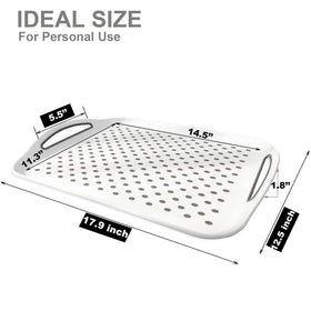KAQAHIDO silicone gripping nubs tray surface prevents sliding during serving.