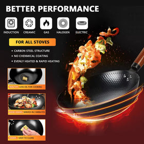 KAQINU non-chemical coating supports healthier cooking with natural seasoning.