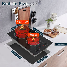 Karinear 110V cooktop countertop installation option for seamless look