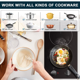 Karinear 110V cooktop knob control highlighting simple operation for easy daily use