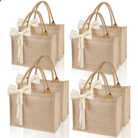 Karinoos burlap tote large waterproof ideal for beach trips and groceries.