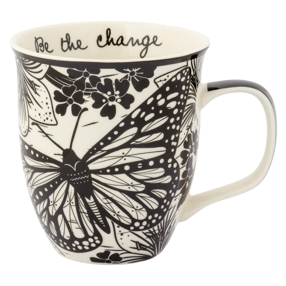 Karma Gifts butterfly-design Boho mug for uplifting morning rituals.