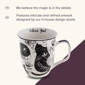 Karma Gifts boho cat mug 16oz capacity, microwave-safe convenience