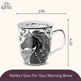 Karma Gifts boho mug microwave-safe and dishwasher-safe symbol close-up