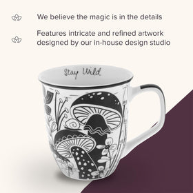 Karma Gifts cute tea mug boho birds and plants for morning energy