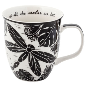 Karma Gifts dragonfly boho mug 14oz for daily coffee rituals.