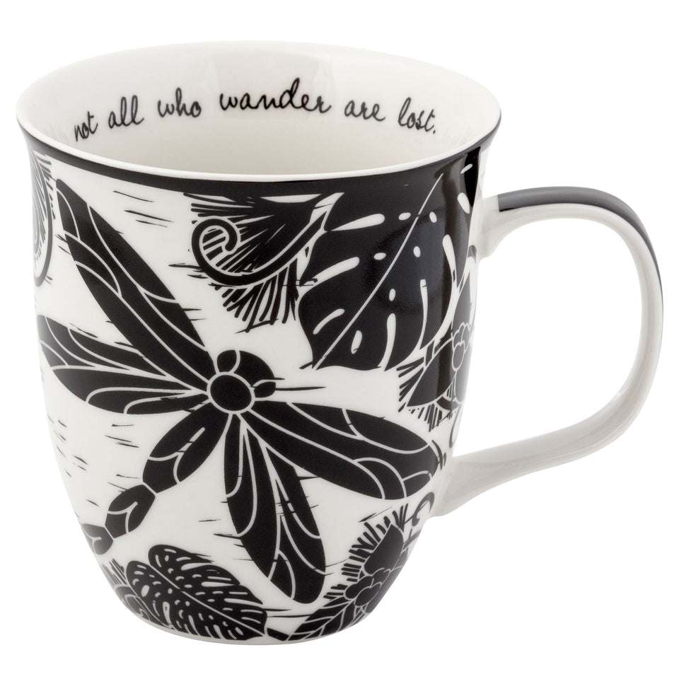Karma Gifts dragonfly boho mug 14oz for daily coffee rituals.