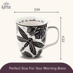 Karma Gifts inspirational mug with unique designs to brighten mornings.