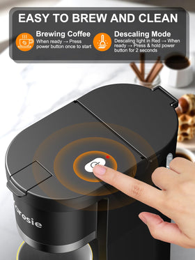 Karosie pod-and-grounds compatibility supports versatile coffee preferences.