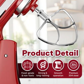 Karoxy flat-beater compatibility with over 60 KitchenAid tilt-head models.