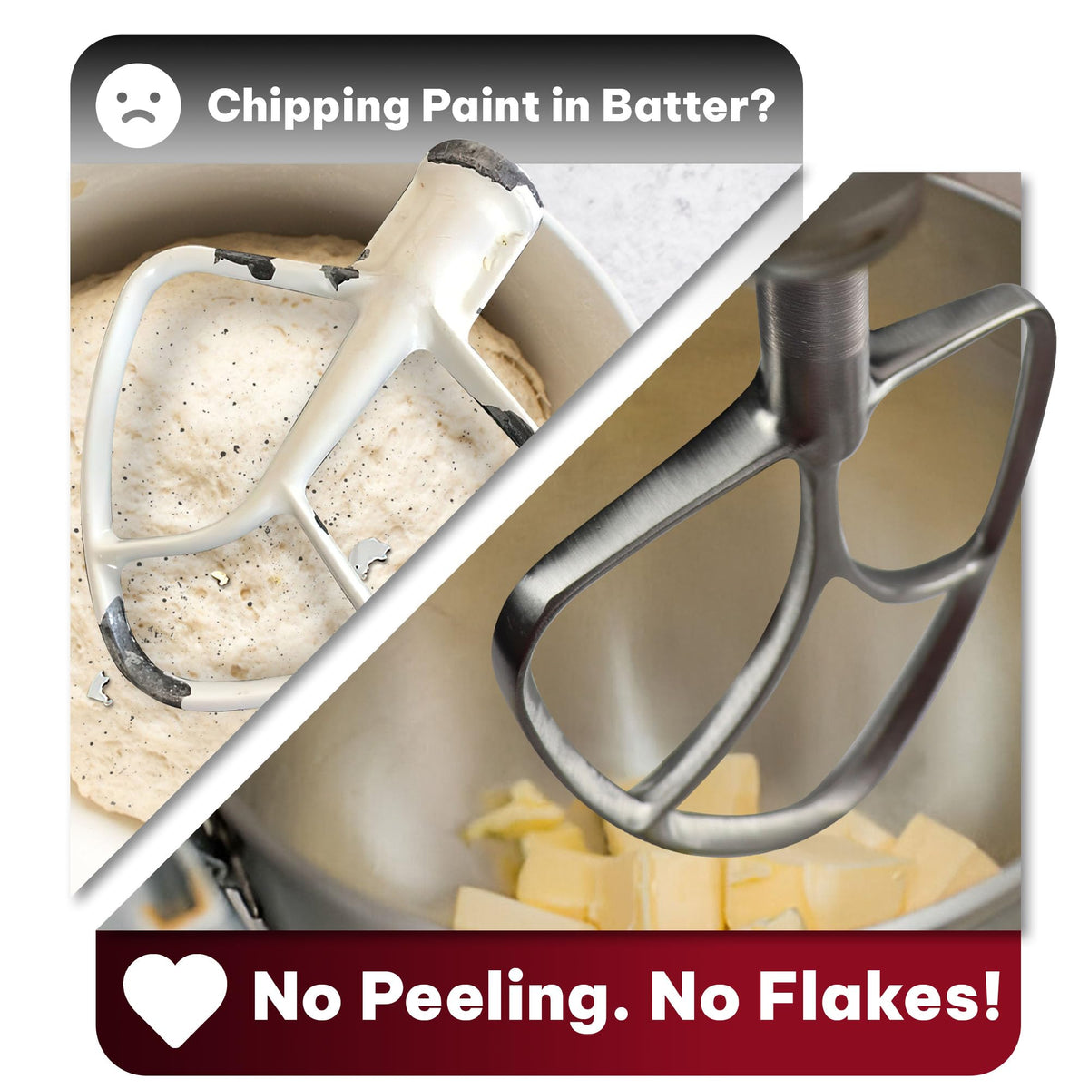 Karoxy beater is dishwasher-safe for easy cleanup after baking.