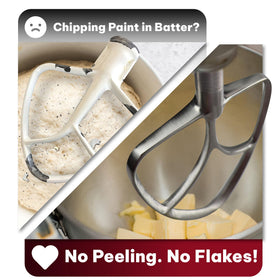 Karoxy beater is dishwasher-safe for easy cleanup after baking.
